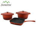 Vente chaude casserole émail casserole set pot de cuisson